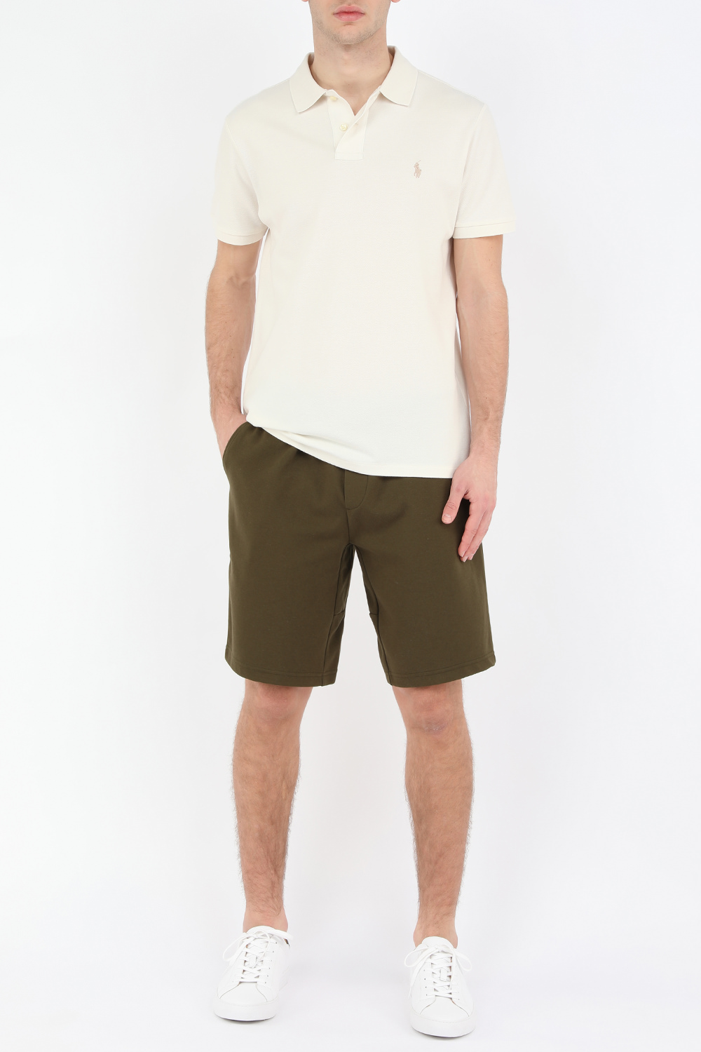 Classic Slim Fit Polo Shirt in Ivory